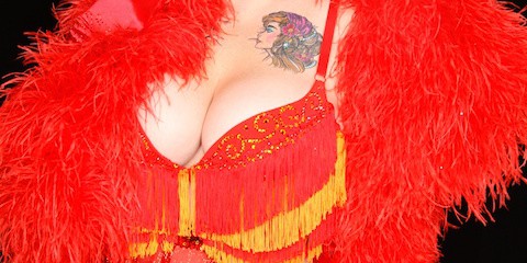 Appel Angel boobs burlesque