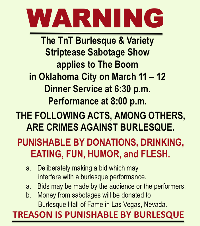 TnT Striptease Sabotage Show